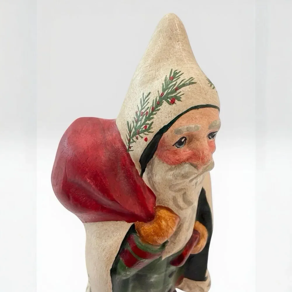 Vaillancourt Folk Art Chalkware Father Christmas Santa 1991 561 Scherenschnitte